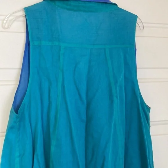 Gauzy silky Reversible double layer lightweight vest duster petticoat - Picture 5 of 13